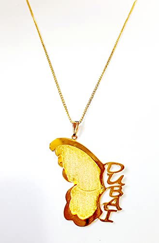 Lebanon Design necklace (N3121) Gold Plated Metal with Cubic Zircon with Arabic Name/Gold