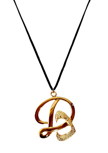 Lebanon Design necklace (NY014) Gold Plated Metal with Cubic Zircon with Arabic Letter (D)