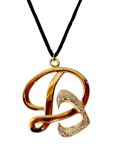 Lebanon Design necklace (NY014) Gold Plated Metal with Cubic Zircon with Arabic Letter (D)