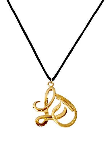 Lebanon Design necklace (NY014) Gold Plated Metal with Cubic Zircon with Arabic Letter (L)