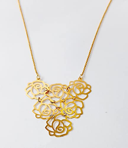 Lebanon Design necklace/Gold Plated Metal (N3122)