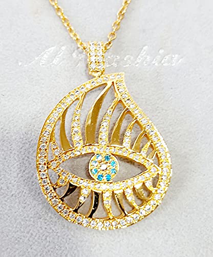 Lebanon Design necklace/Gold Plated Metal with Cubic Zircon Stone (NY004)