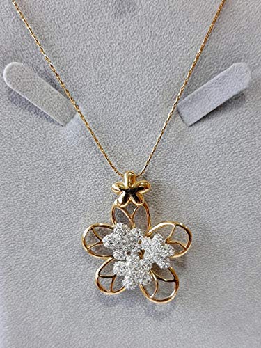 Necklace Set Belgian Design, Rhodium Plated Metal with Cubic Zircon (ST70373) Gold