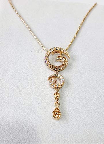 Necklace Set/Belgian Design/Rhodium Plated with Cubic Zircon (ST66862) Gold/Multi color