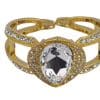 Rhodium Plated Bangle with Cubic zircon Stone (BA1277) Gold Color