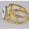 Rhodium Plated Bangle with Cubic zircon Stone (BA1277) Gold Color