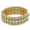 Rhodium Plated Bangle with Cubic zircon Stone (BA1582) Gold Color