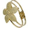 Rhodium Plated Bangle with Cubic zircon Stone (BA1760) Gold Color
