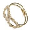 Rhodium Plated Bangle with Cubic zircon Stone (BA1913) Gold Color