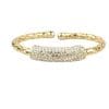 Rhodium Plated Bangle with Cubic zircon Stone (BA2230) Gold Color