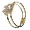 Rhodium Plated Bangle with Cubic zircon Stone (BA2249) Gold color