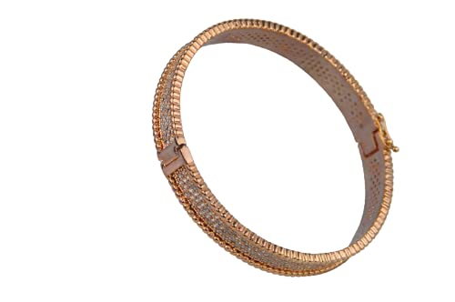Rhodium Plated Bangle with Cubic zircon Stone (BA2260) Bronze Color