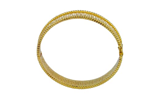 Rhodium Plated Bangle with Cubic zircon Stone (BA2260) Gold Color