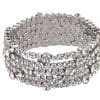Rhodium Plated Bracelet with Cubic zircon Stone (BA1891) Silver Color