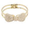 Rhodium Plated Bracelet with Cubic zircon Stone (BA2252) Gold color