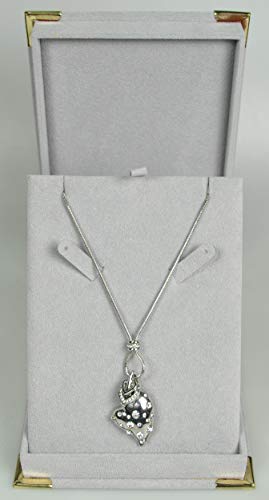 Rhodium-plated with Cubic Zirconia Stone Necklace (Heart-shaped Pendant)