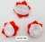 RIBBON FLOWER:20PC/PKT (1-320) - Red